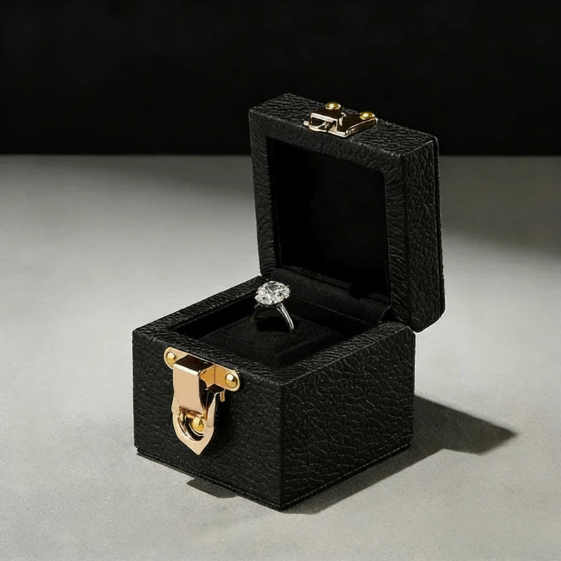 Boîte Alliance Cuir Luxe Doré