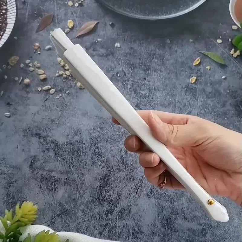 Éventail mariage blanc en bois