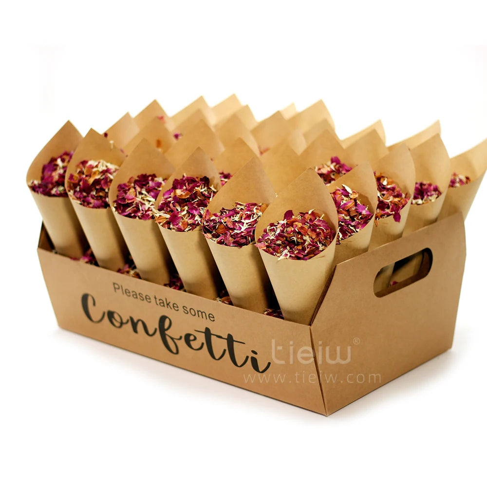 Support cônes à confettis mariage