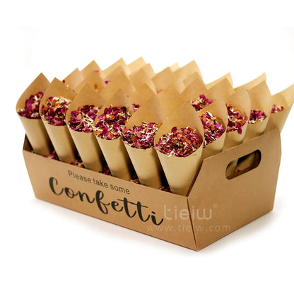 Support cônes à confettis mariage