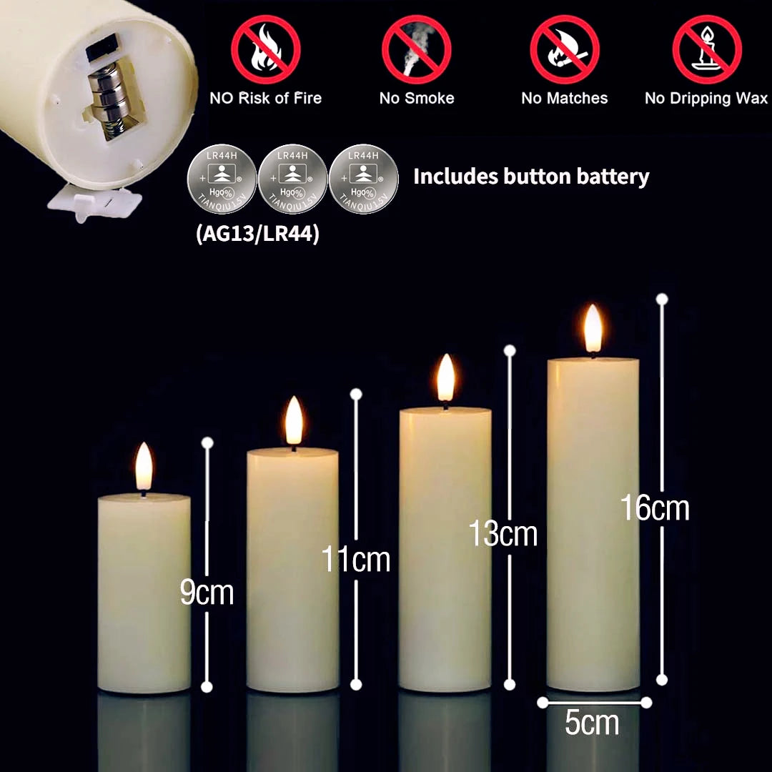 Bougies LED Piliers Mariage