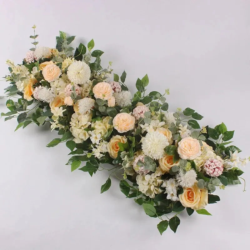 Rangée de Fleurs Artificielles Mariage 100 cm