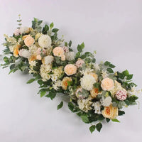 Rangée de Fleurs Artificielles Mariage 100 cm — Champagne