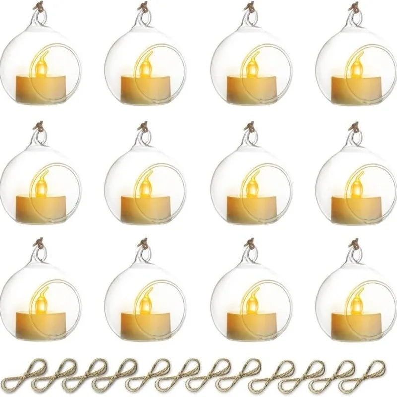 Photophores Suspendus Boule de Verre Mariage