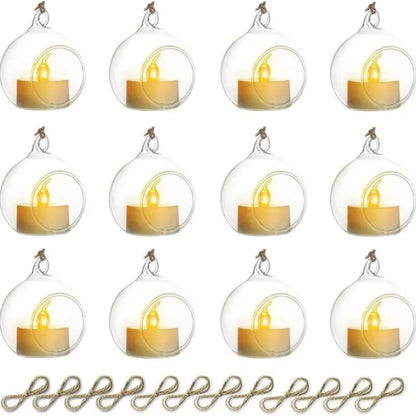 Photophores Suspendus Boule de Verre Mariage