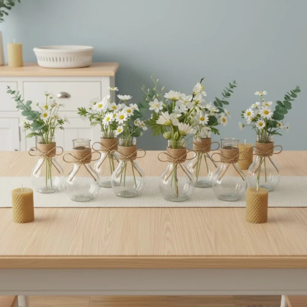Vase Tube Transparent Mariage
