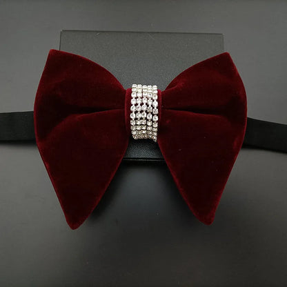 Nœud Papillon Mariage Velours Strass — vue 2