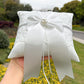 Coussin Alliance Dentelle Perles Blanc