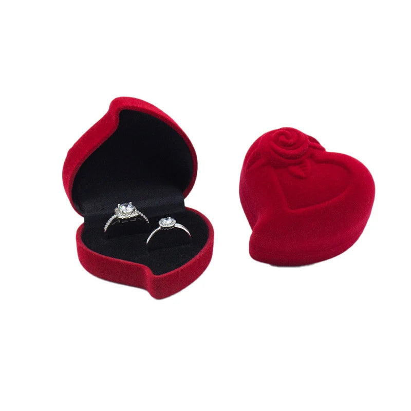 Écrin bague cœur rose en relief — vue 15