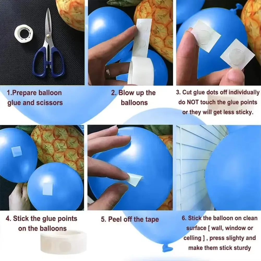 Accessoires arche ballon mariage : pastilles et ruban