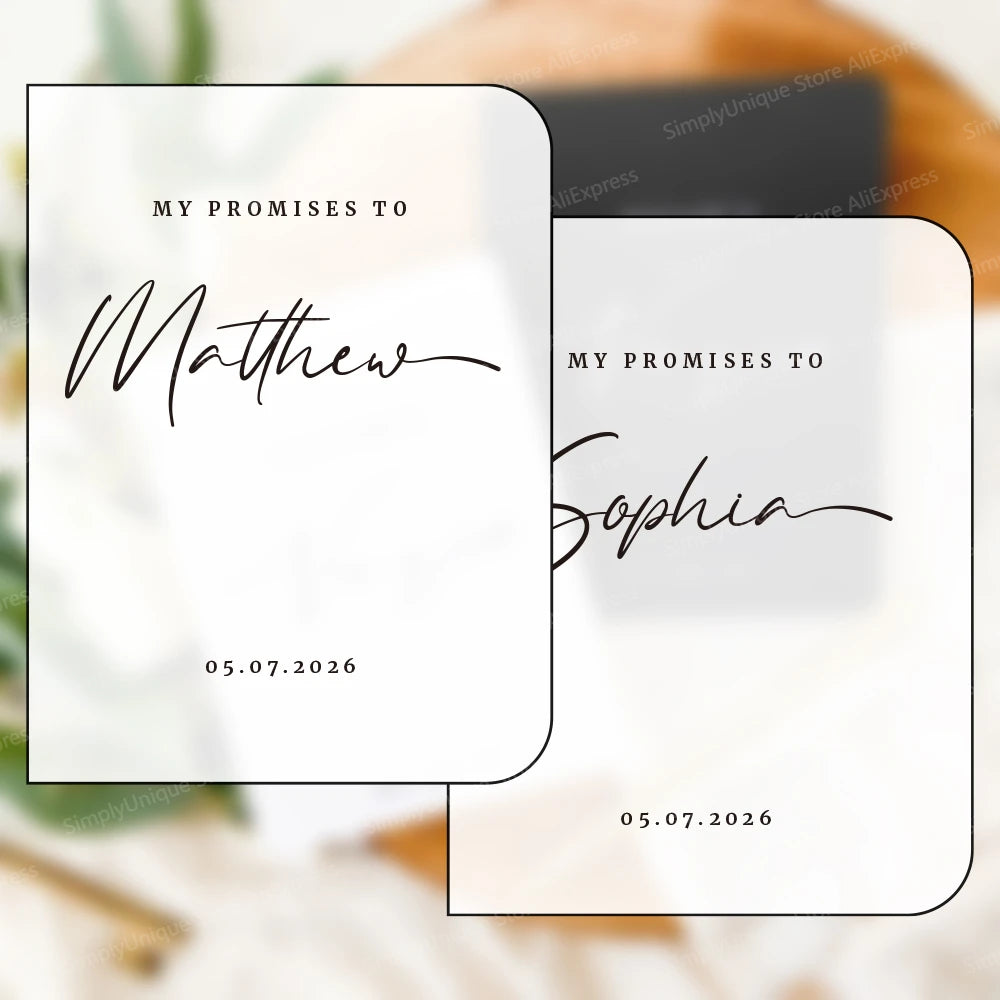 Carnet de vœux mariage personnalisé duo