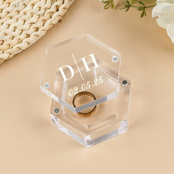 Boîte alliance acrylique hexagonale personnalisée — vue 10
