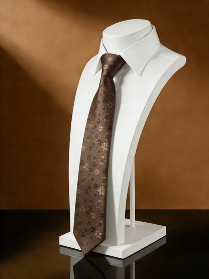 Coffret Cravate Mariage Homme Fleuri
