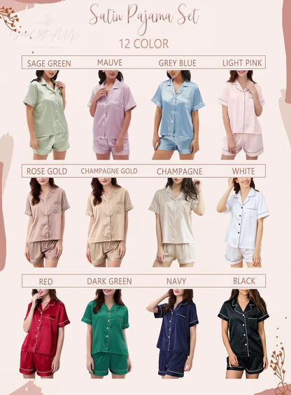 Pyjama Satin Assorti Demoiselles d'Honneur