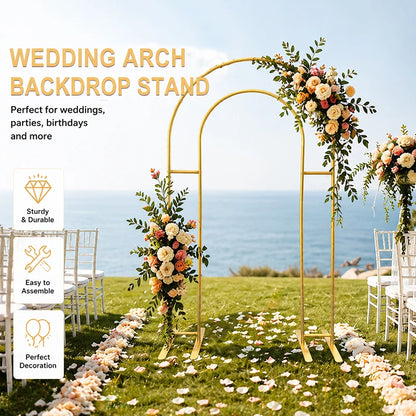 Arche Mariage Double Arceau Doré — vue 4