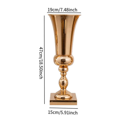Vase centre de table mariage doré — vue 12