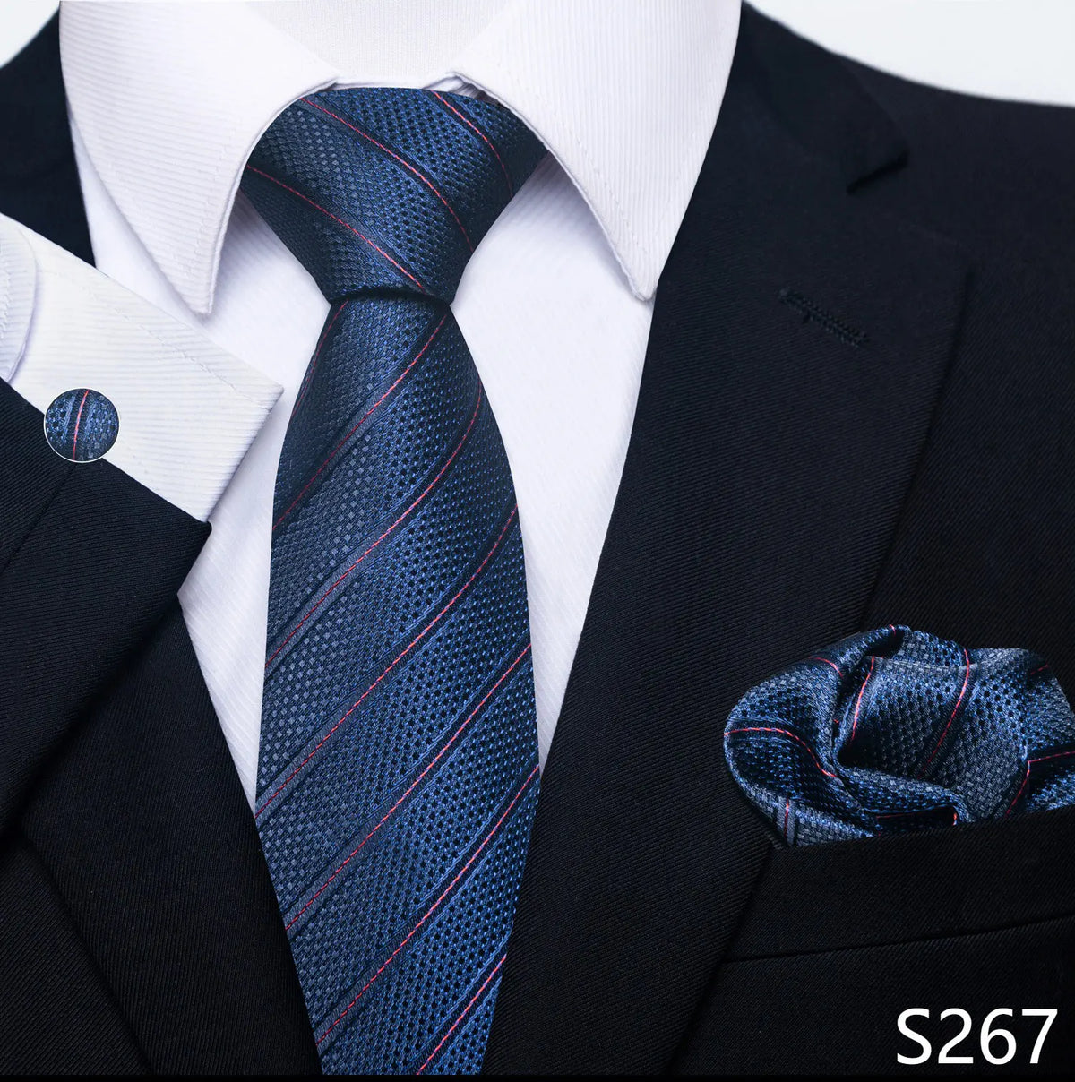 Coffret cravate mariage homme et pochette