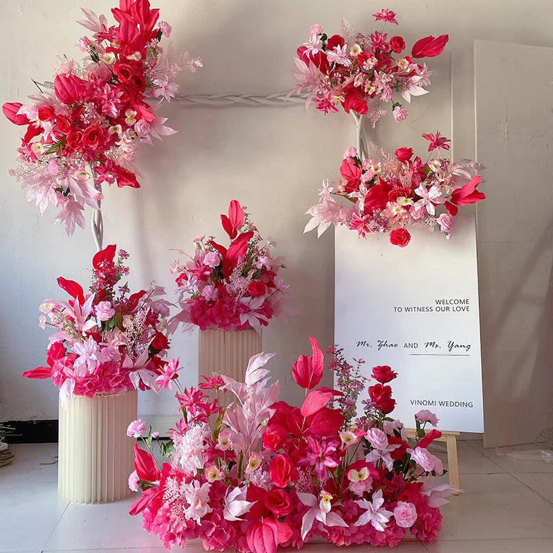 Fleurs Artificielles Arche Mariage Fuchsia