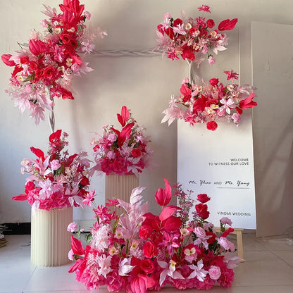 Fleurs Artificielles Arche Mariage Fuchsia