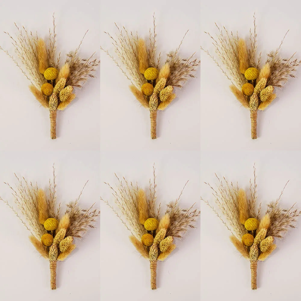 Lot de 6 boutonnières fleurs séchées — vue 10
