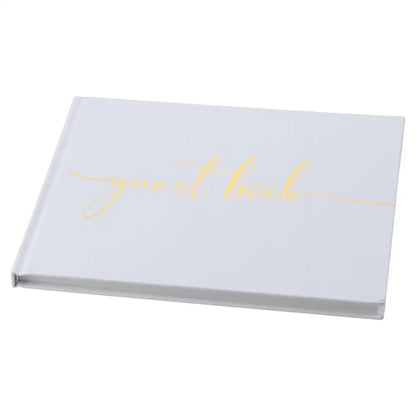 Livre d'Or Mariage Chic Blanc Rose Noir
