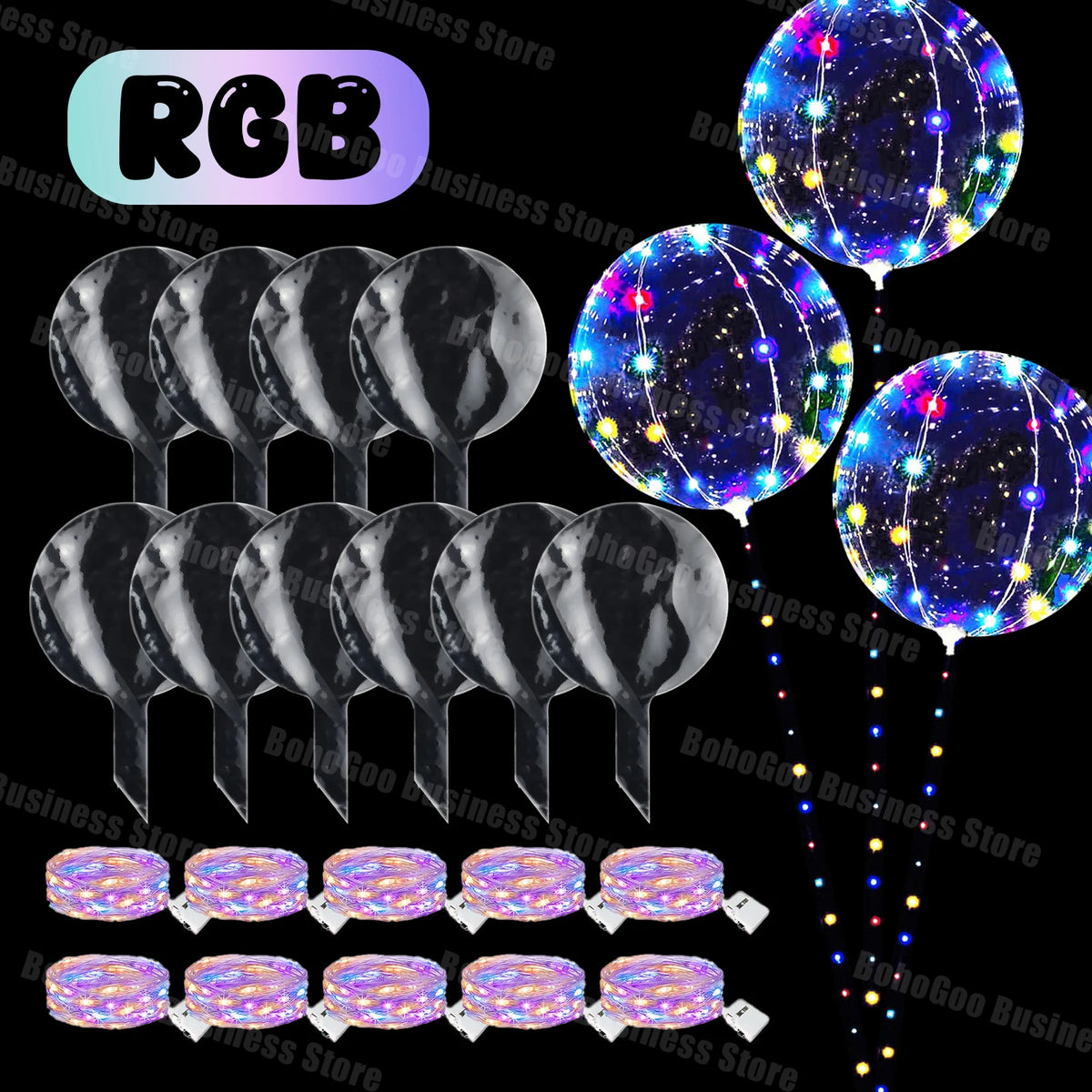 Ballons LED Transparents Mariage