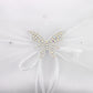 Wedding Ring Pillow White Satin Lace Rhinestone Bow Small Size Bridal Party Ring Bearer Cushion Classic Church Wedding Accessory