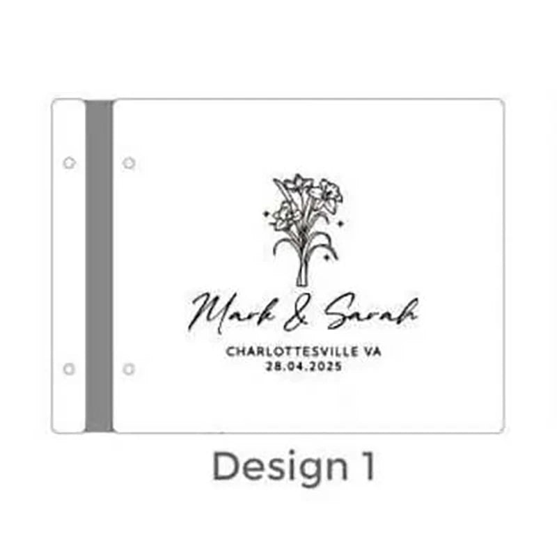 Livre d'or mariage bois pages épaisses