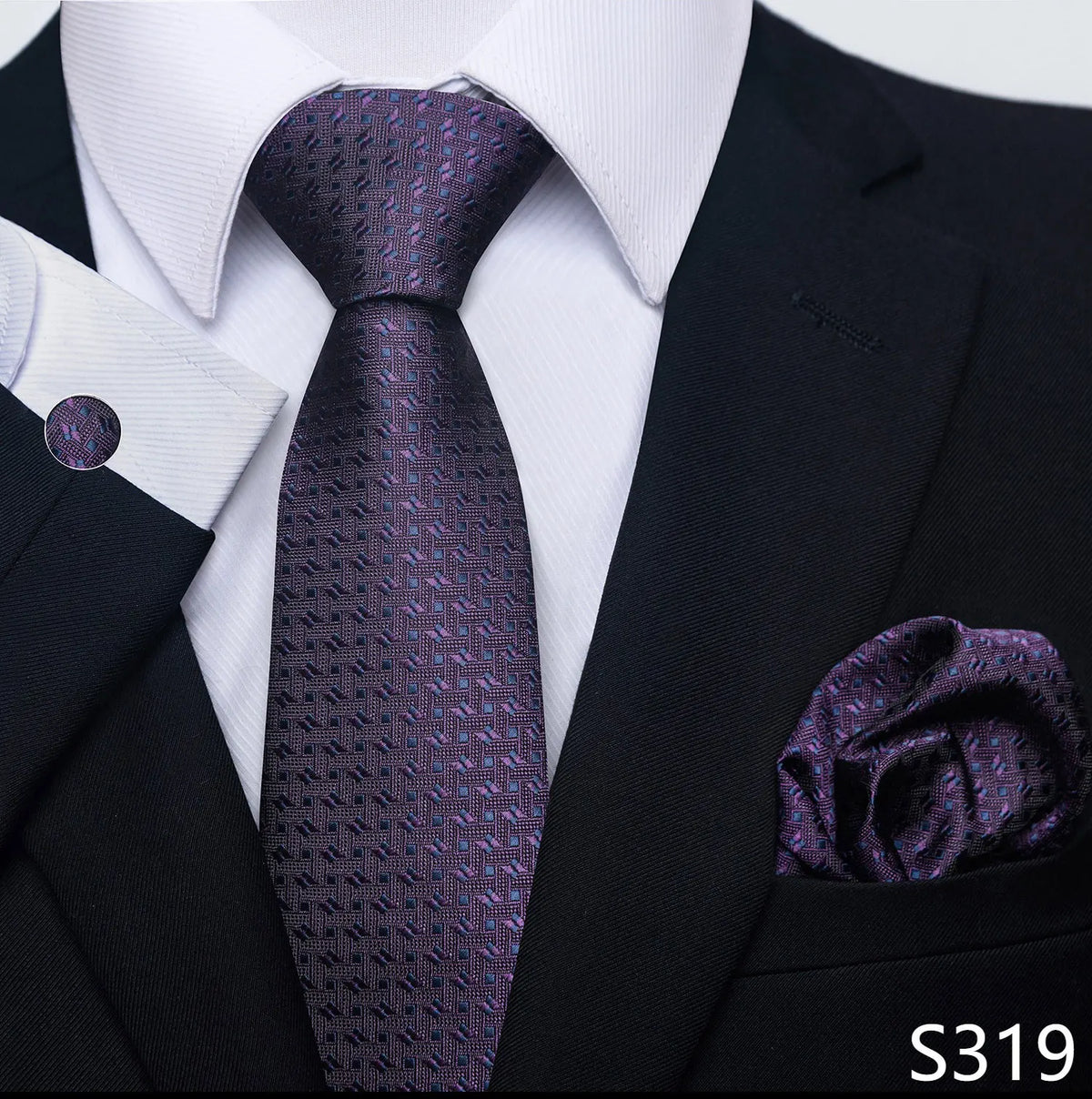 Coffret cravate mariage homme et pochette