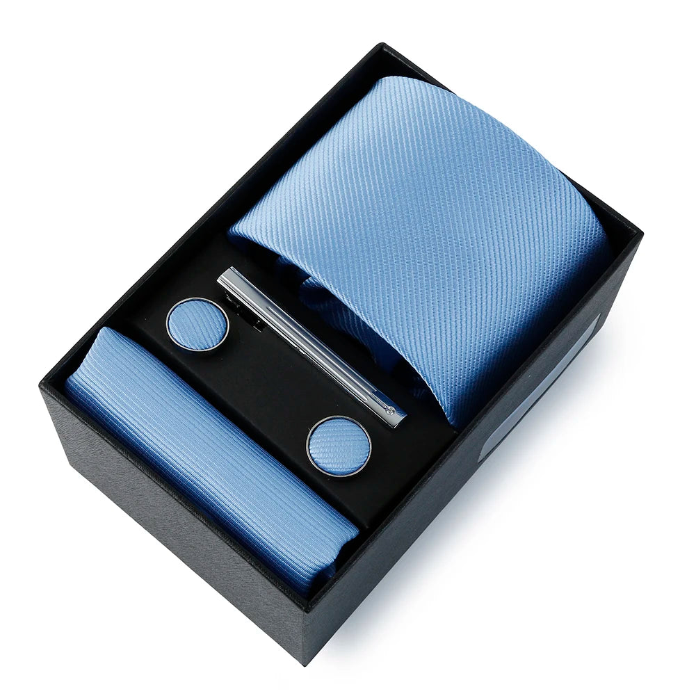 Coffret Cravate Mariage Unie avec Pince — vue 15