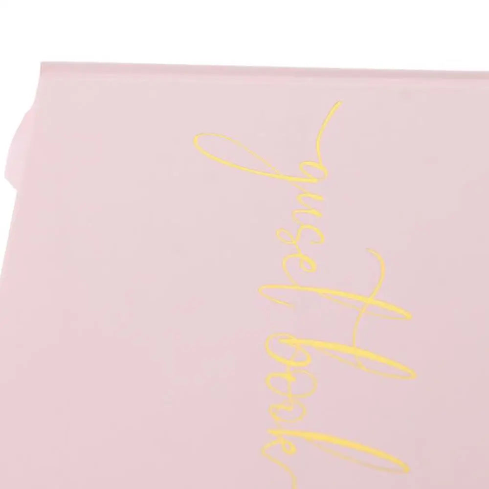 Livre d'Or Mariage Chic Blanc Rose Noir