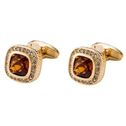 Bouton de manchette mariage façon saphir — vue 6