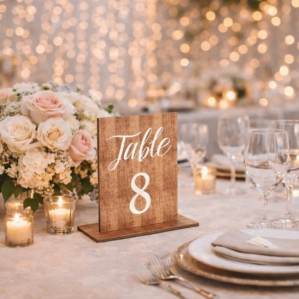 Numéros de Table Mariage Vintage