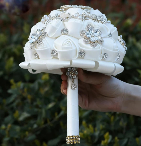 Bouquet de mariée satin et strass — vue 16