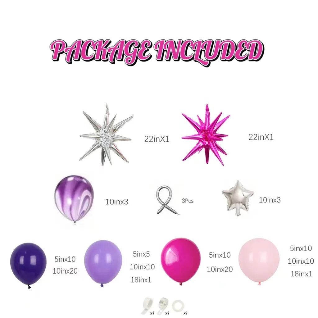 Kit arche de ballon mariage rose et violet