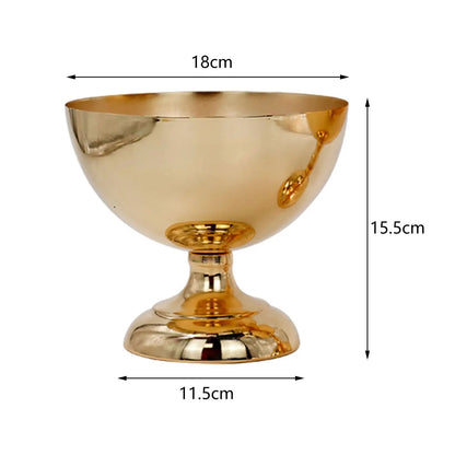 Vase centre de table mariage doré — vue 4