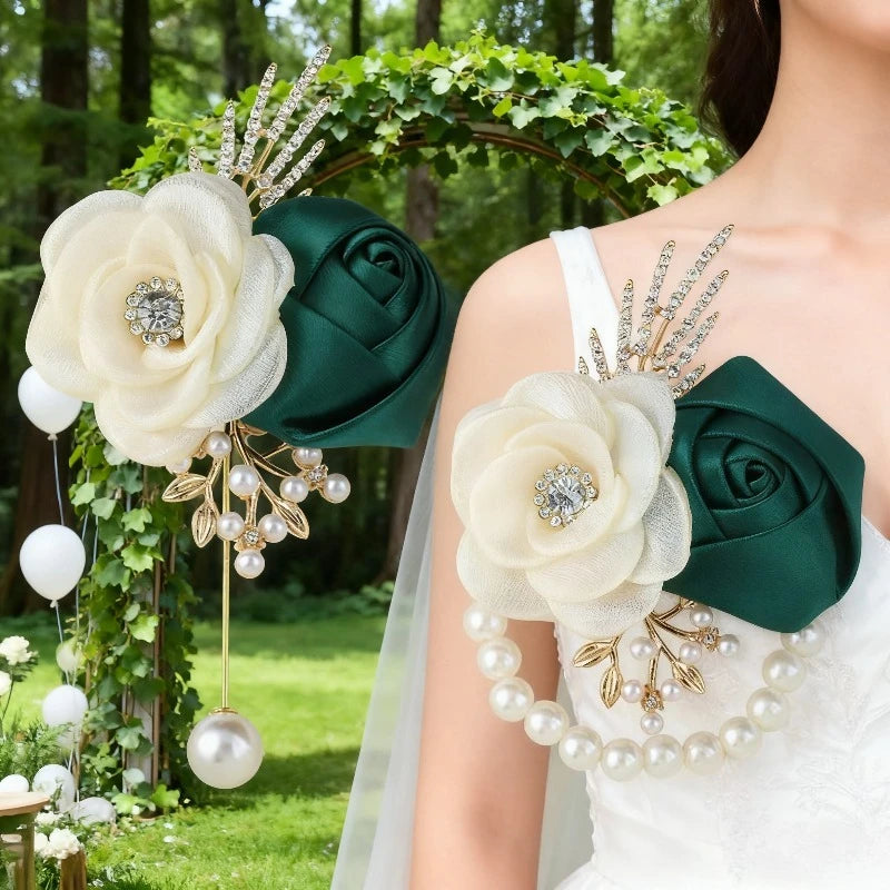 Corsage Poignet Mariage et Boutonnière Assortie