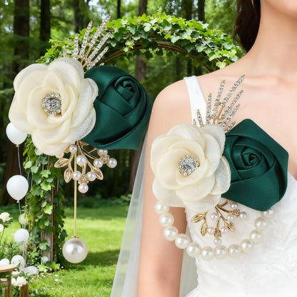 Corsage Poignet Mariage et Boutonnière Assortie
