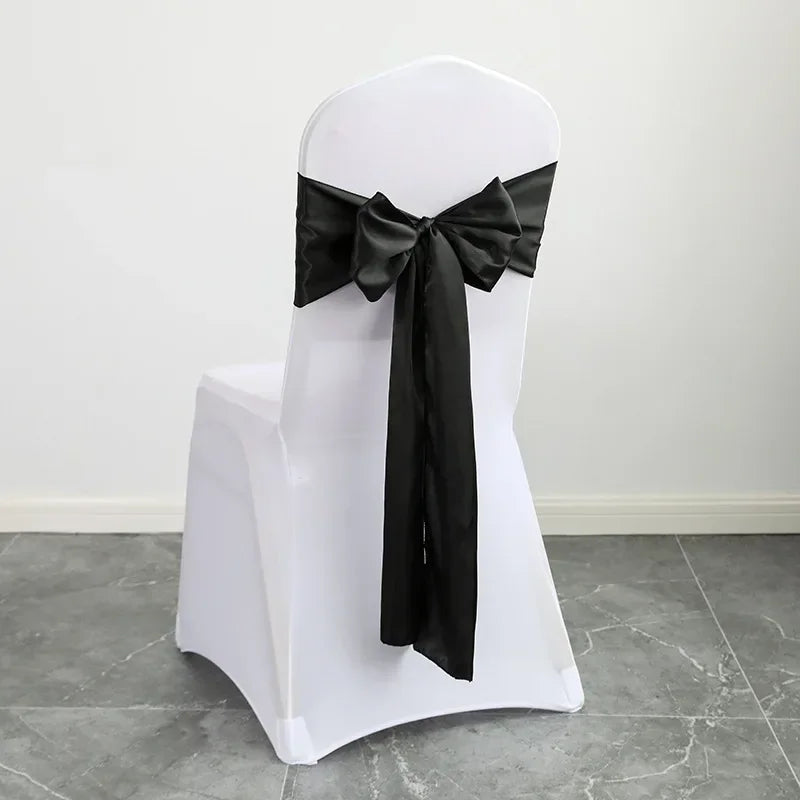 Nœud de Chaise Mariage Satin Lot 10 ou 50
