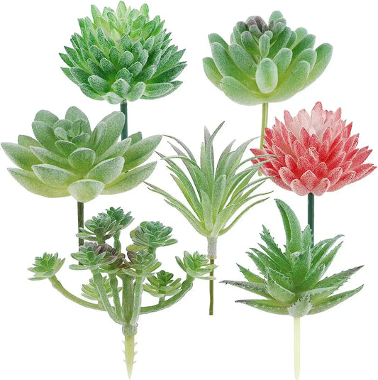 Lot de 7 Succulentes Artificielles