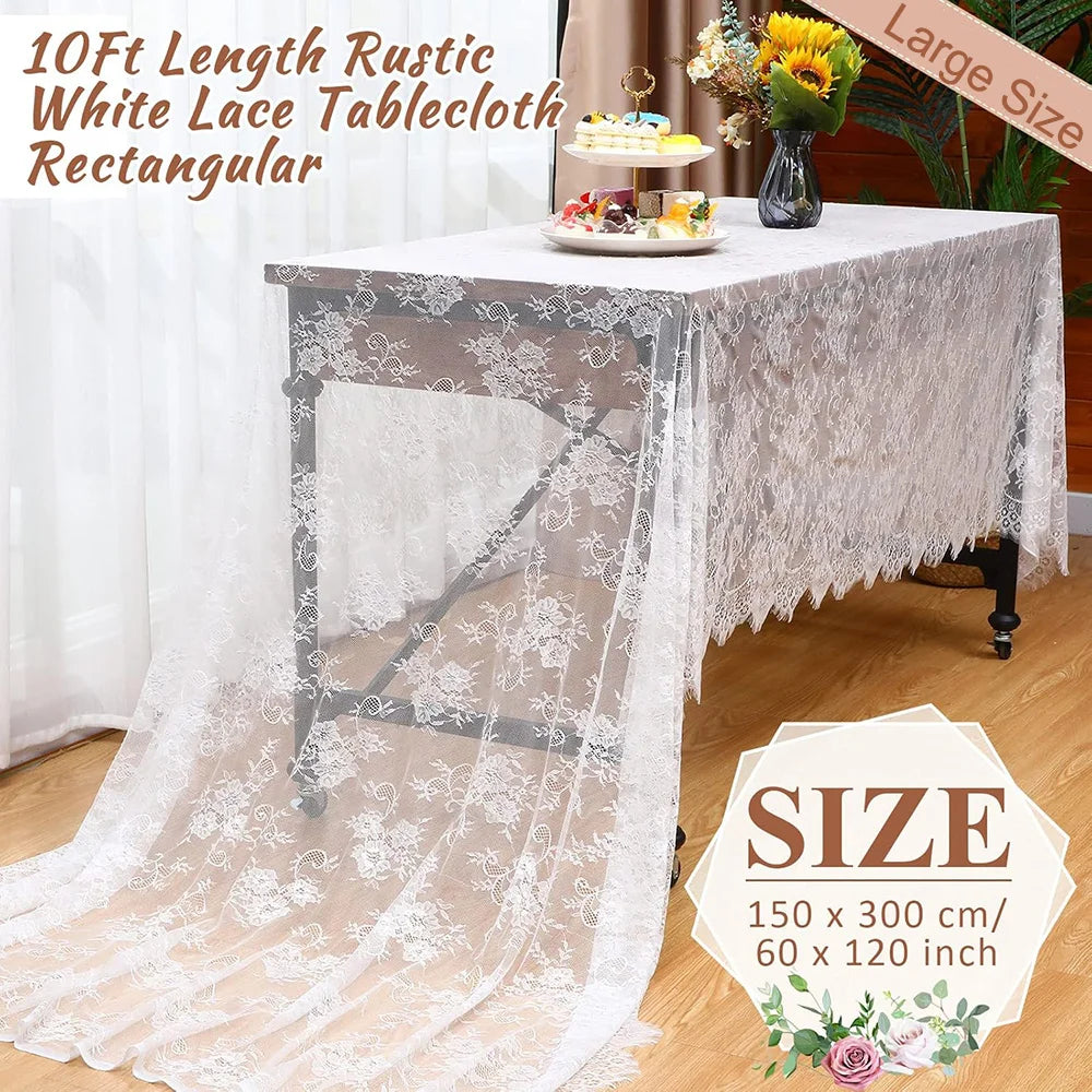 Nappe Dentelle Rectangulaire Roses
