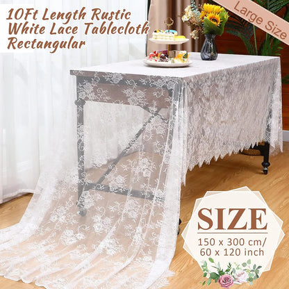 Nappe Dentelle Rectangulaire Roses