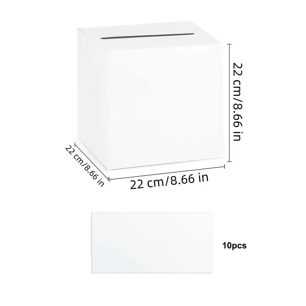 Urne mariage blanche boîte à cartes