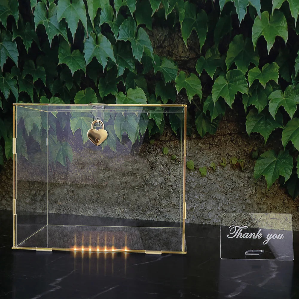 Urne Mariage Acrylique Transparente Personnalisée