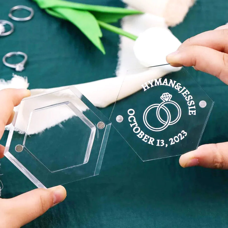 Boîte alliance hexagonale acrylique personnalisée — vue 3