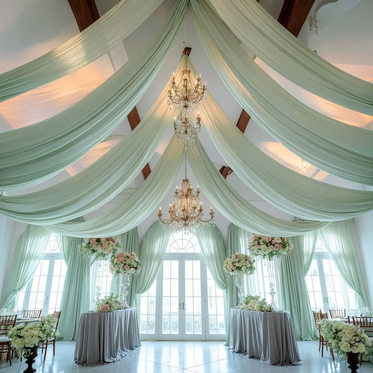 Voilage Arche Mariage Mousseline 12 Coloris