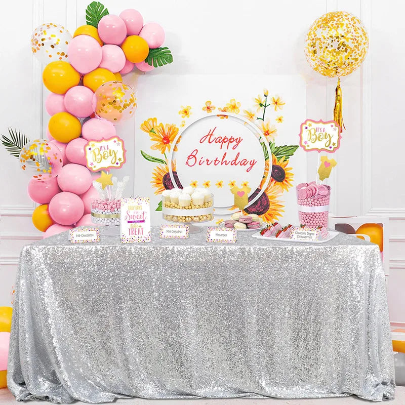 Nappe mariage à sequins scintillants — vue 5