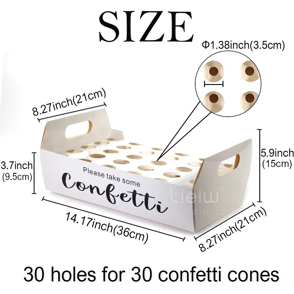 Support cônes à confettis mariage