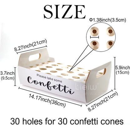 Support cônes à confettis mariage