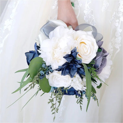 Bouquet de Mariée Artificiel Bleu